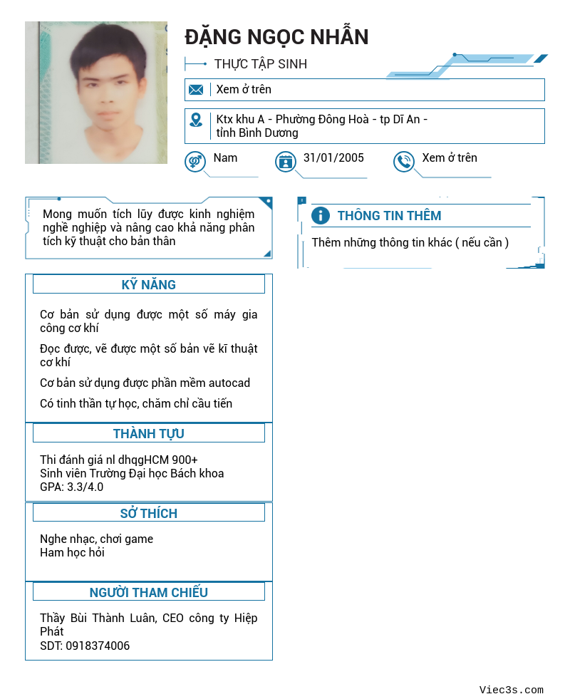 CV ứng viên