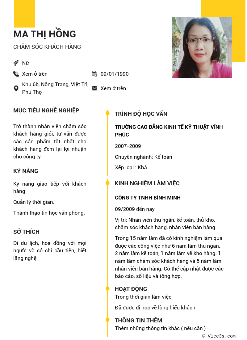CV ứng viên