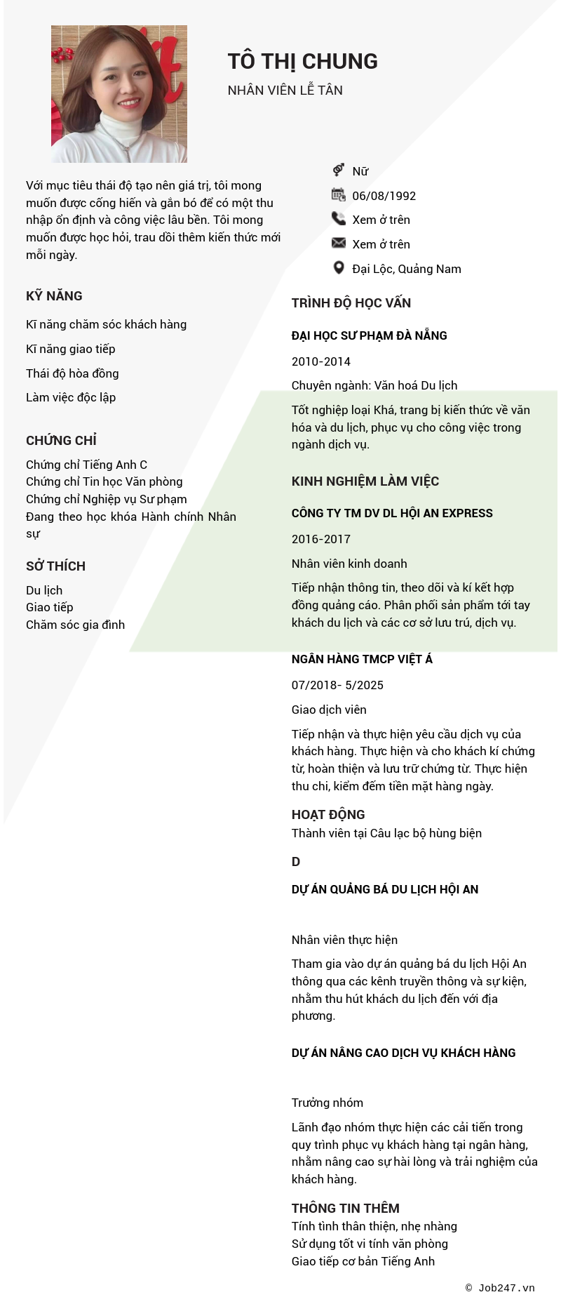 CV ứng viên