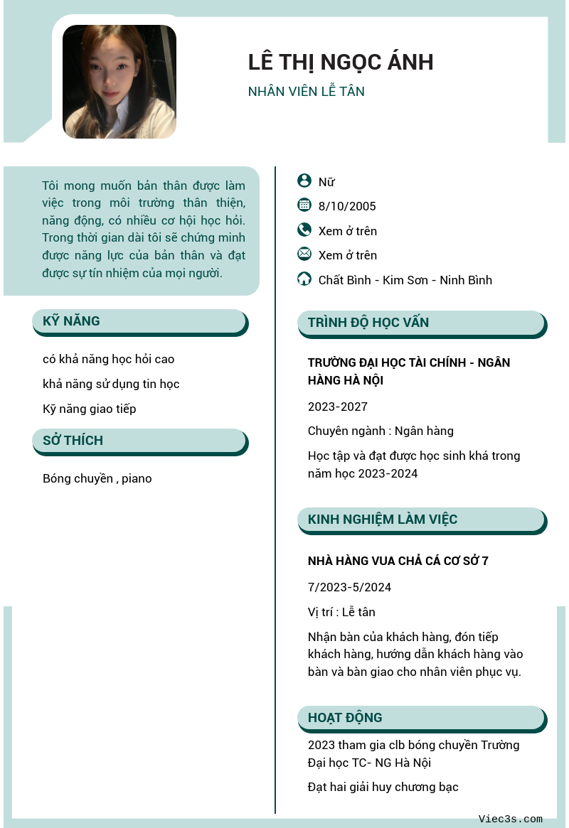 CV ứng viên