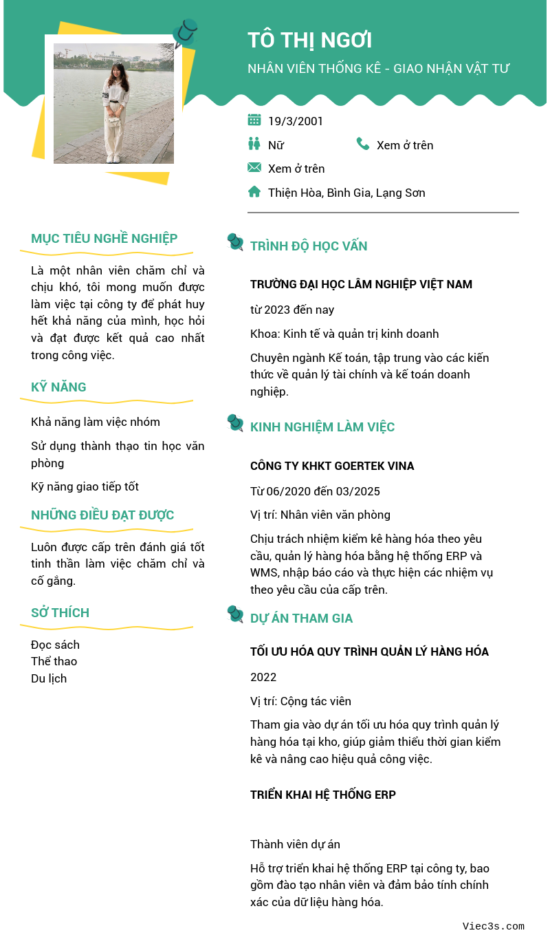 CV ứng viên