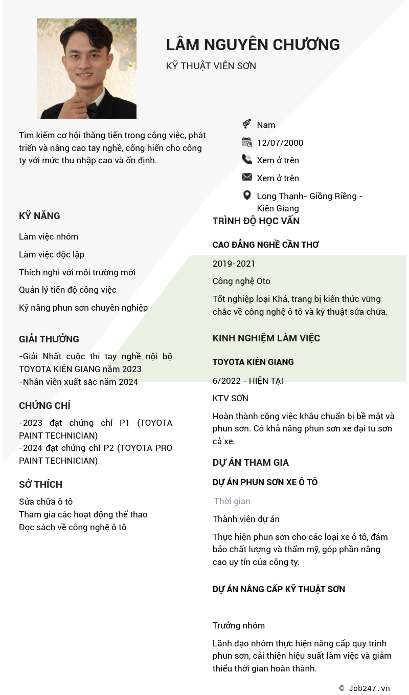 CV ứng viên
