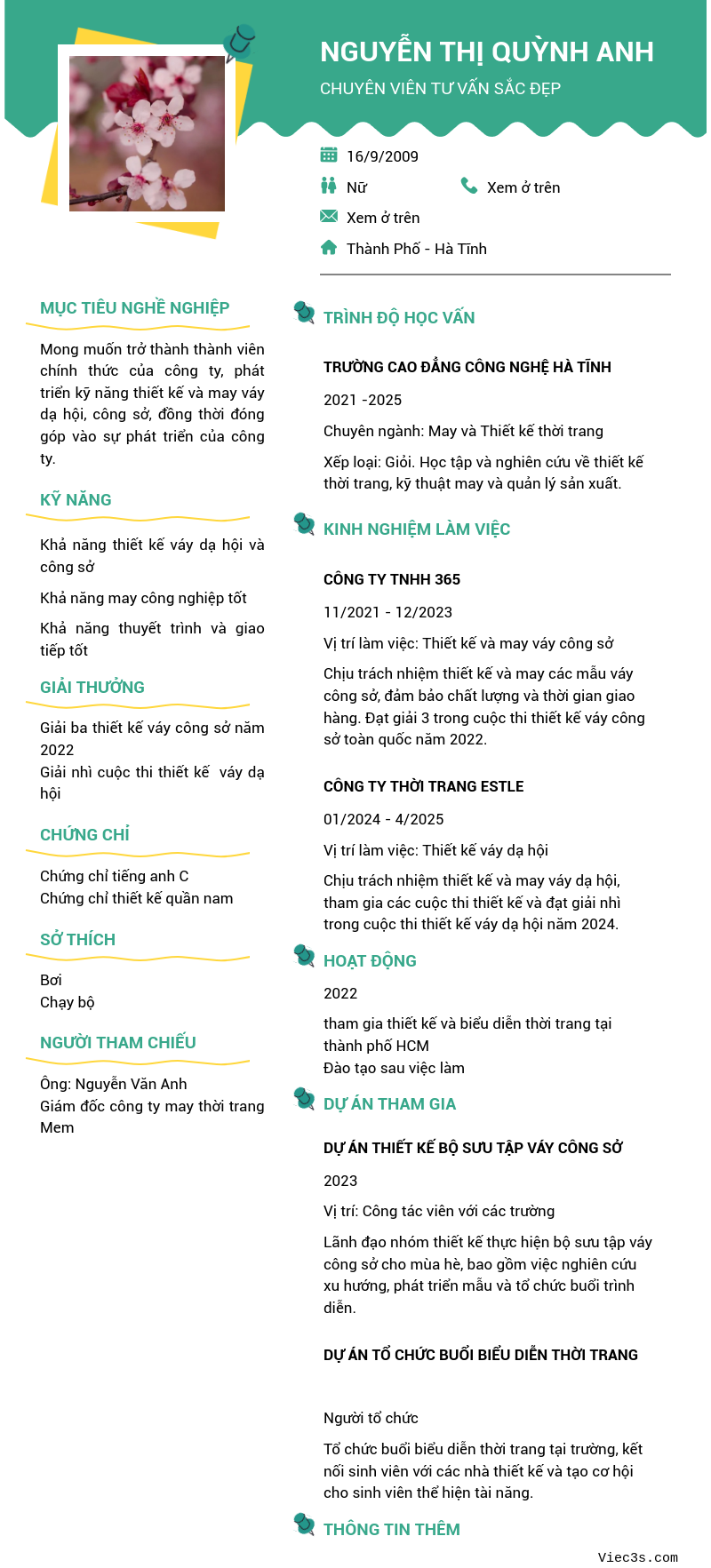 CV ứng viên