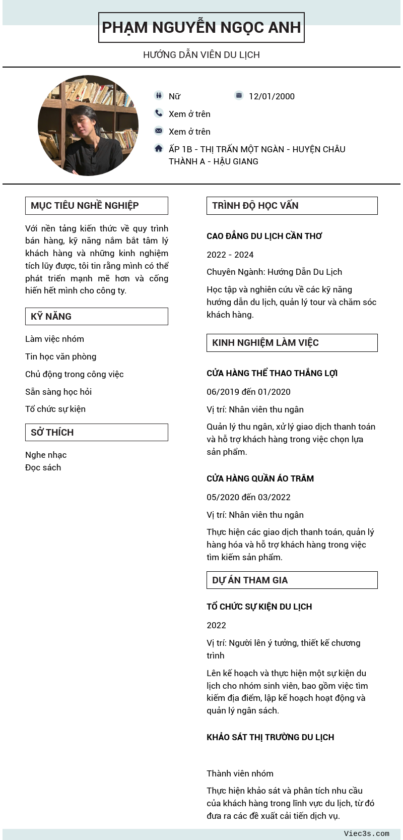 CV ứng viên