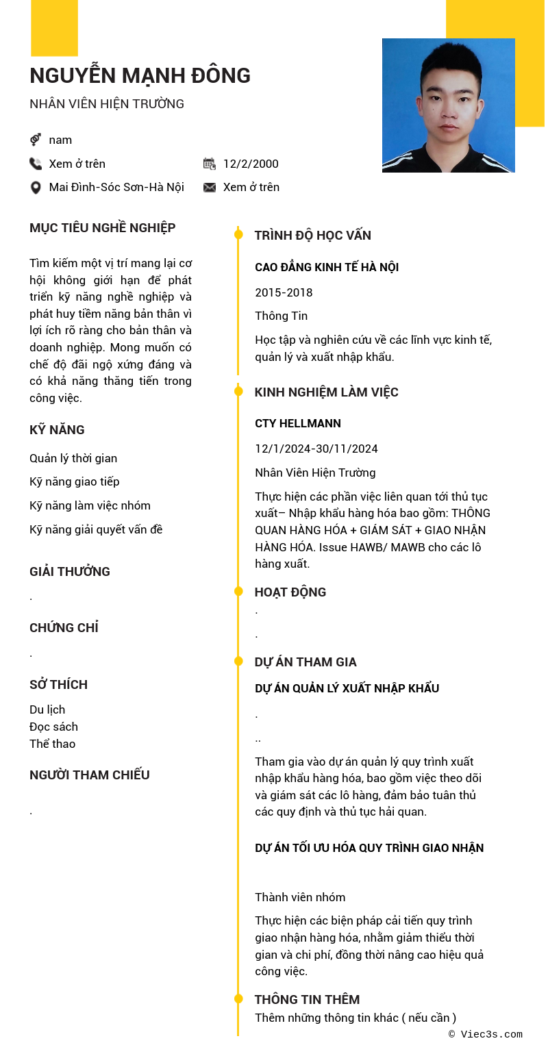 CV ứng viên