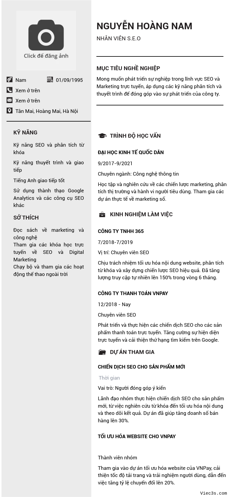 CV ứng viên