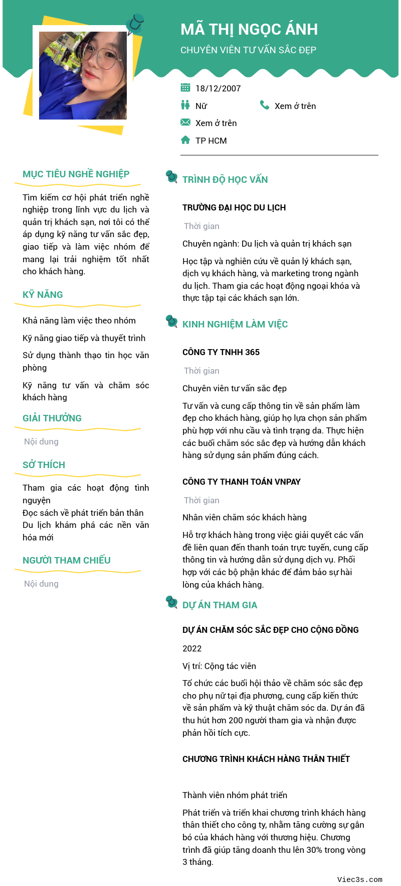 CV ứng viên
