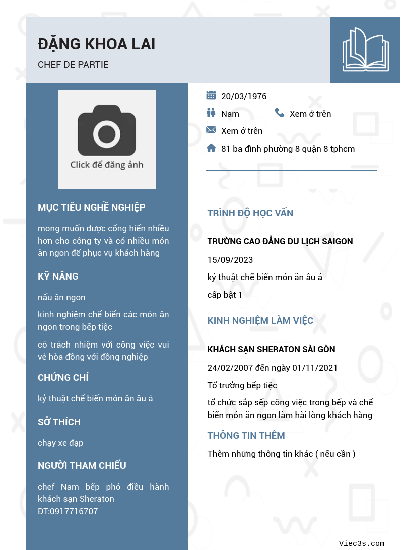 CV ứng viên