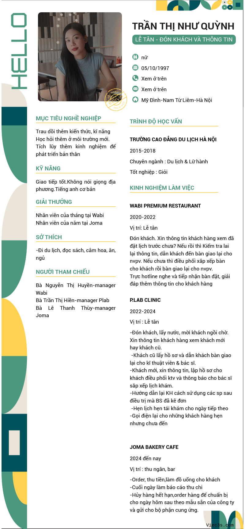 CV ứng viên