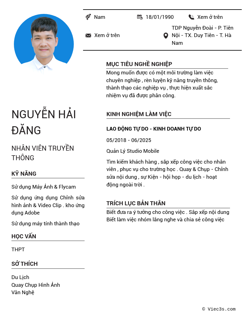 CV ứng viên