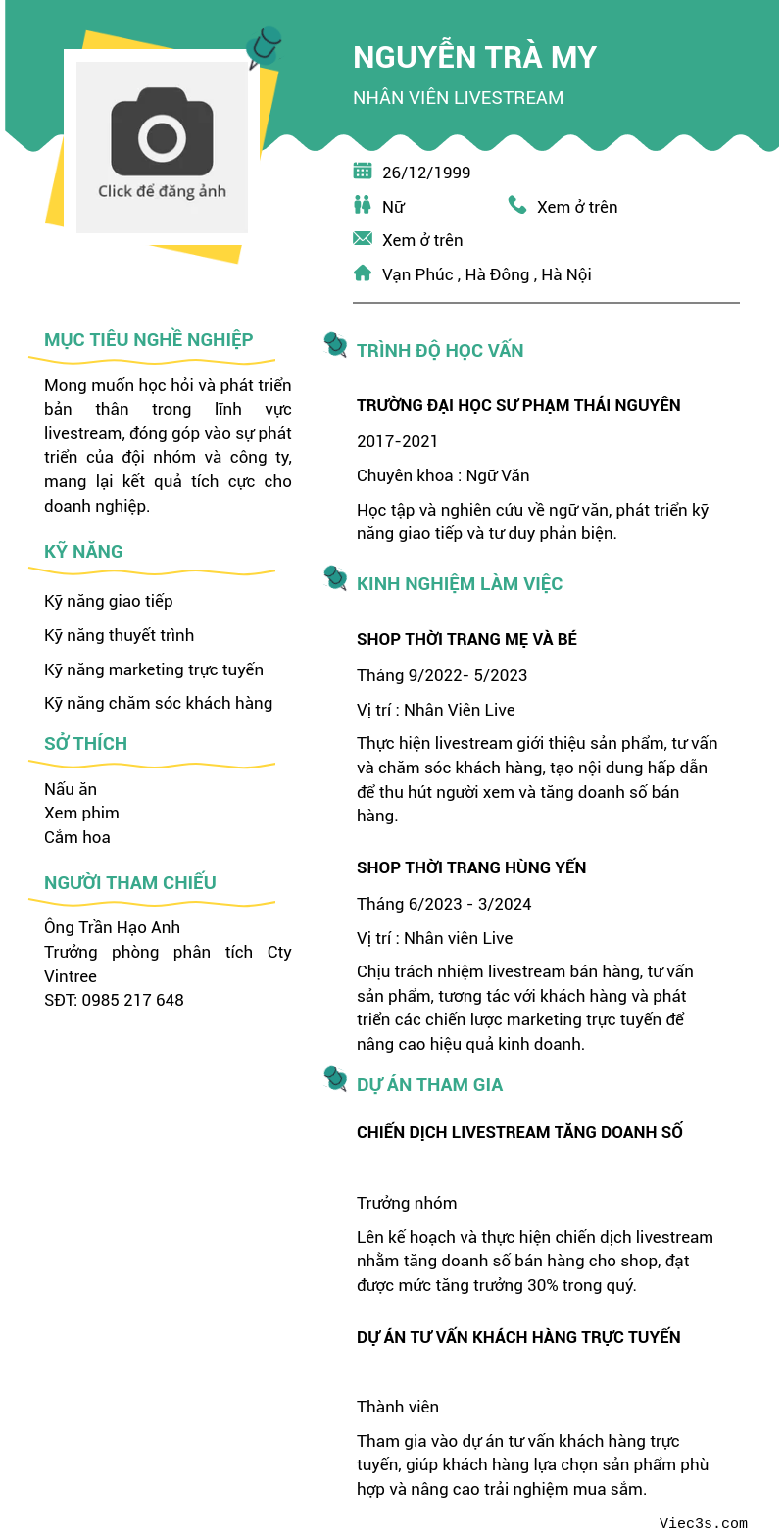 CV ứng viên