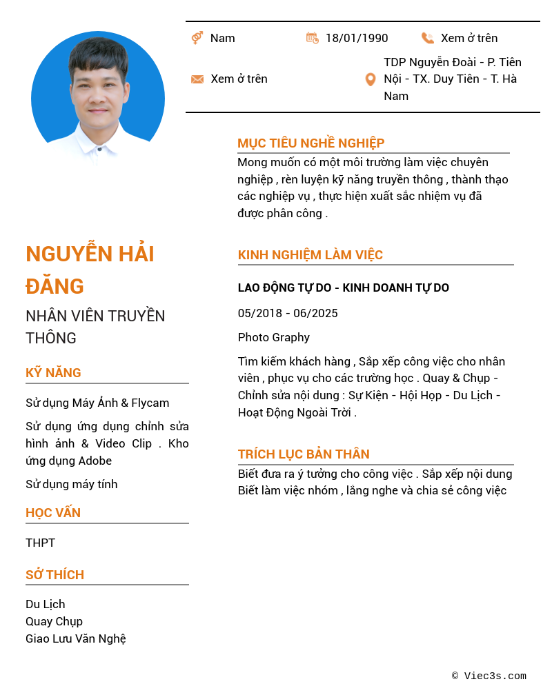 CV ứng viên