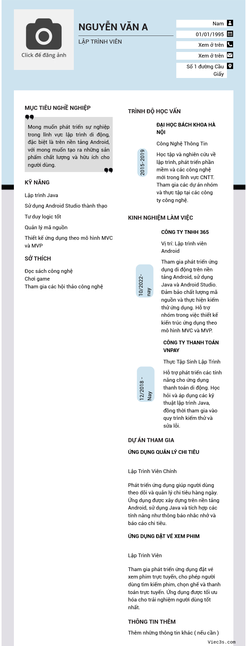 CV ứng viên