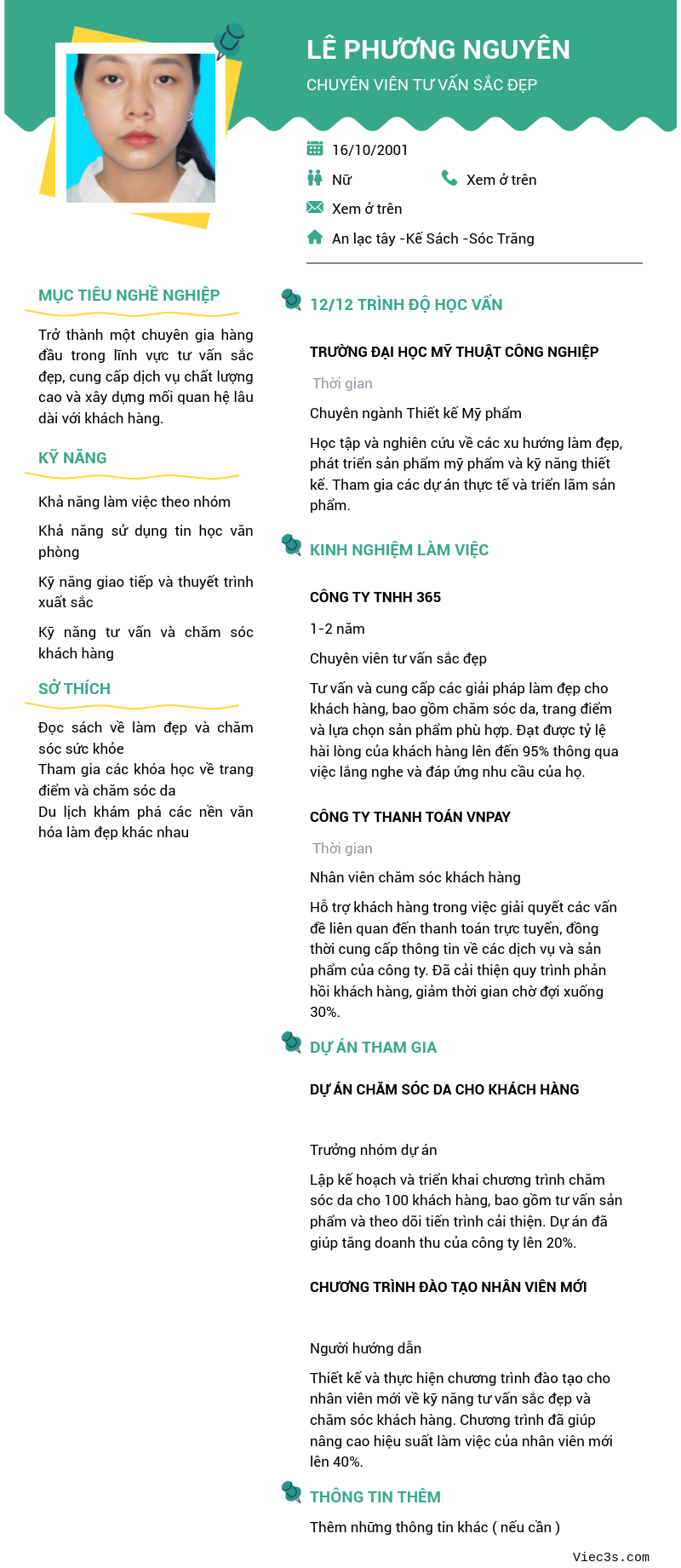 CV ứng viên