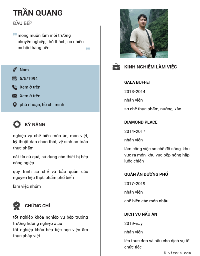 CV ứng viên