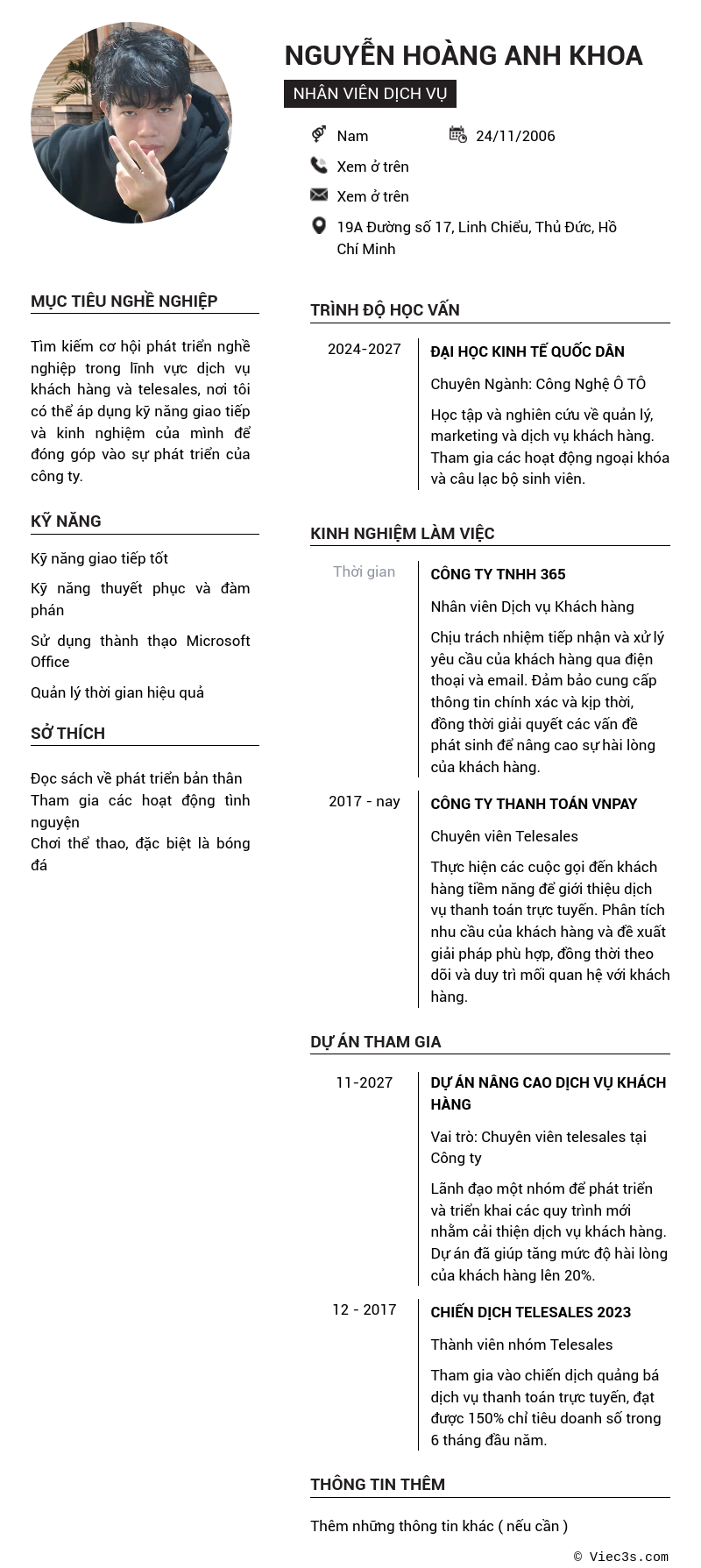 CV ứng viên