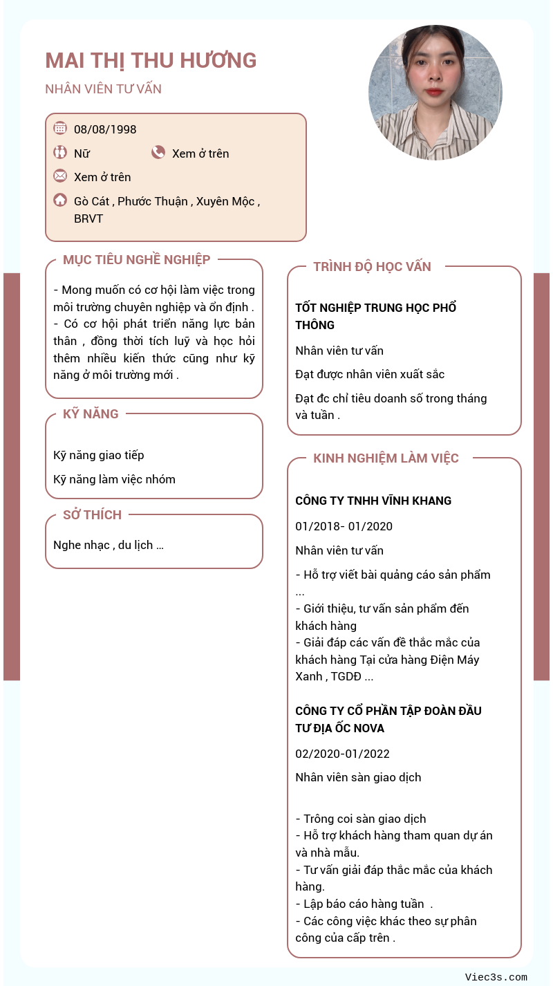CV ứng viên