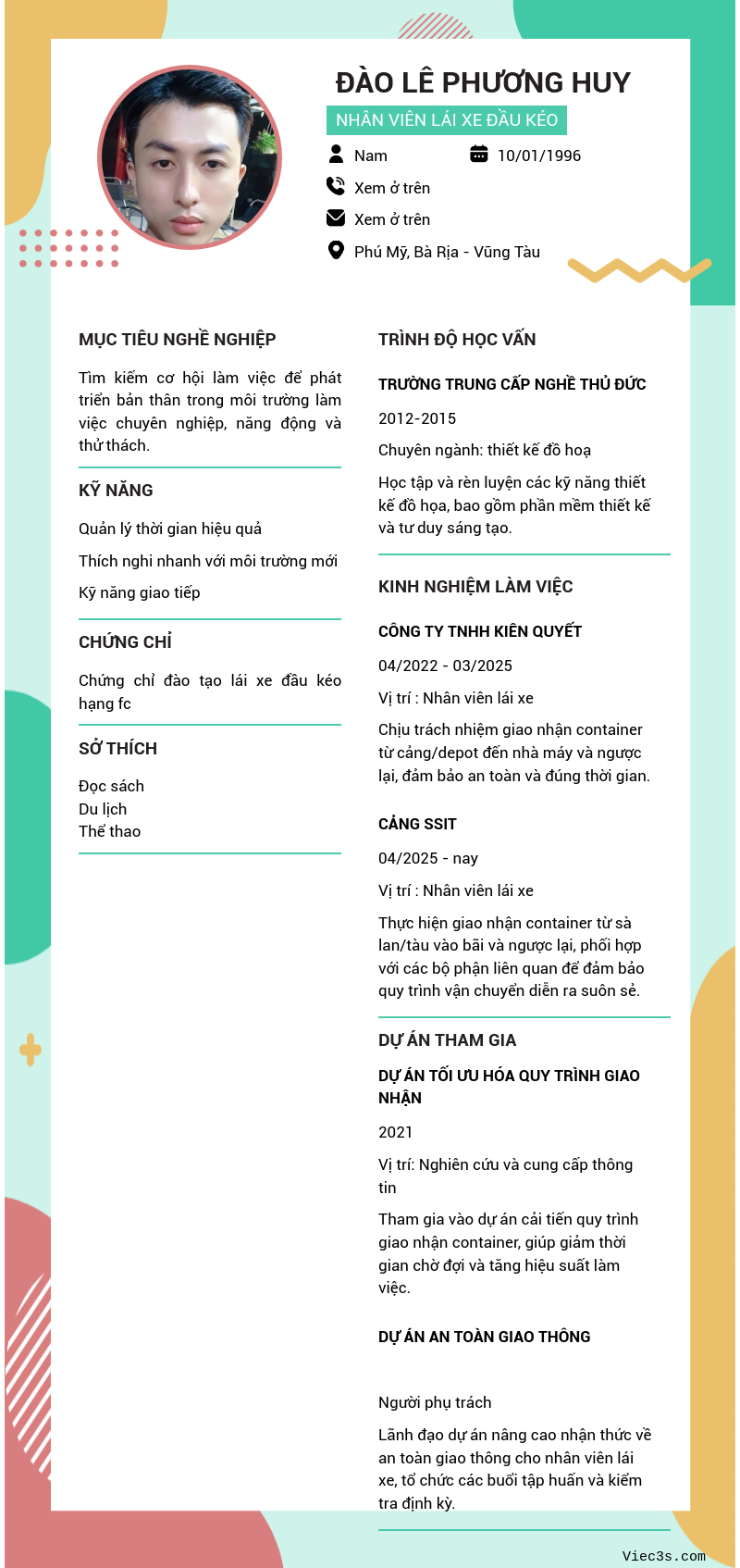 CV ứng viên