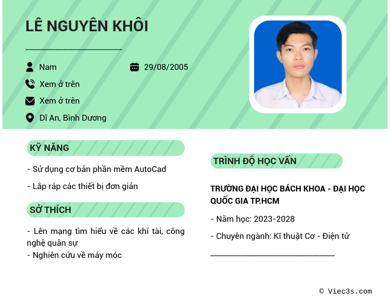 CV ứng viên