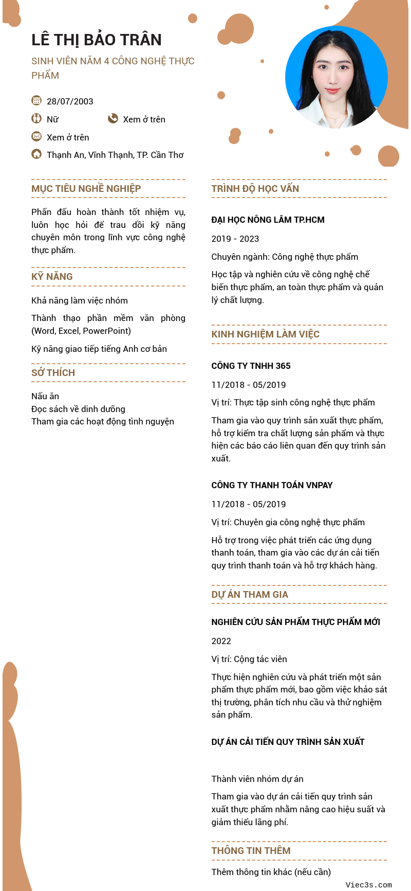 CV ứng viên