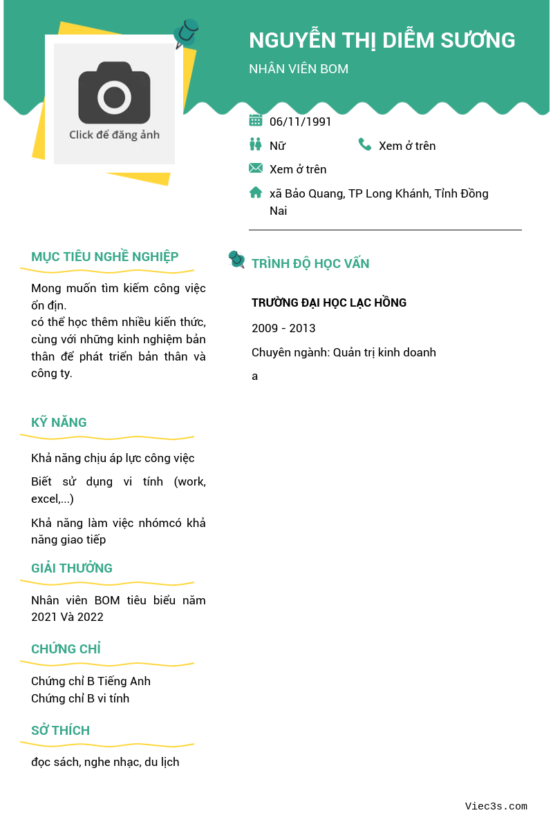 CV ứng viên