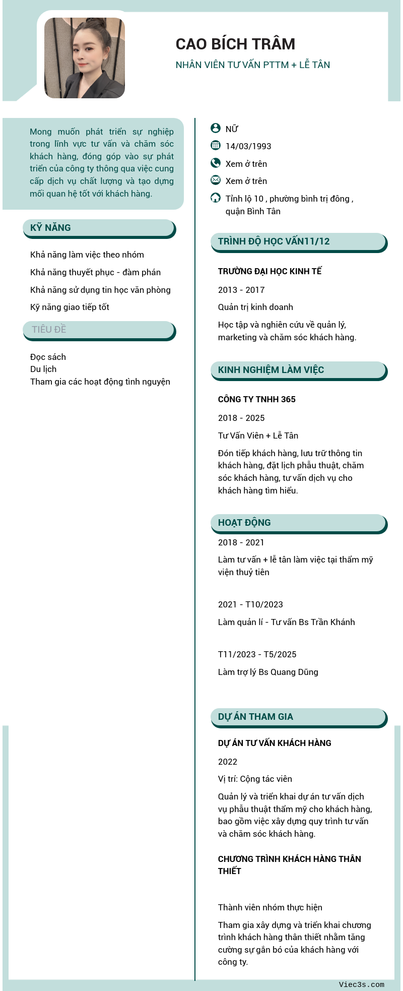 CV ứng viên