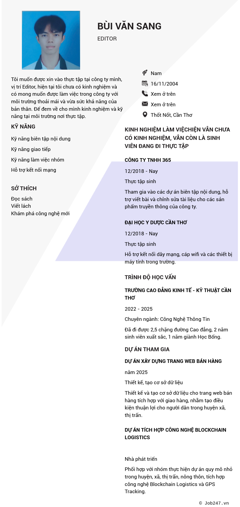 CV ứng viên
