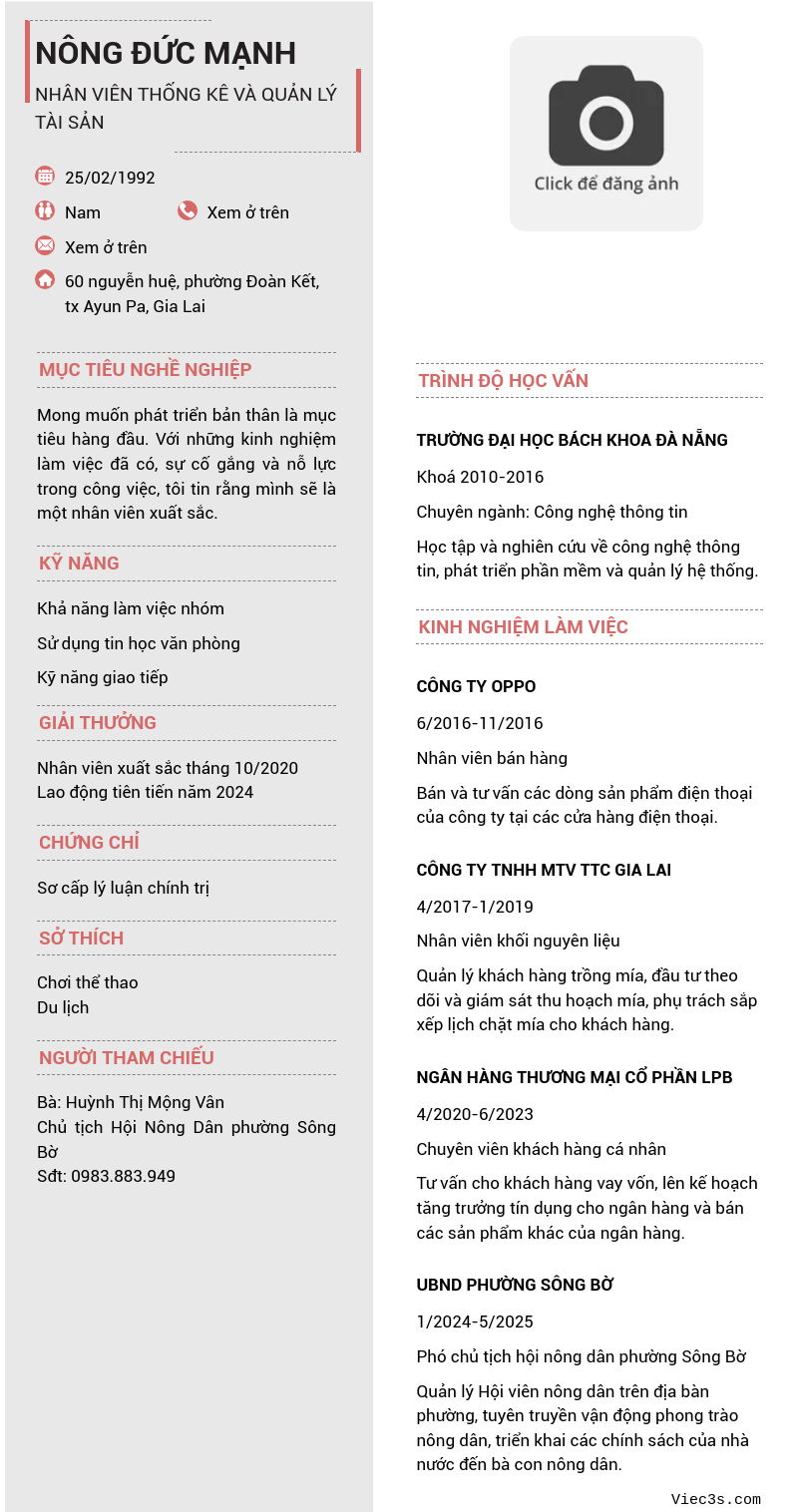 CV ứng viên