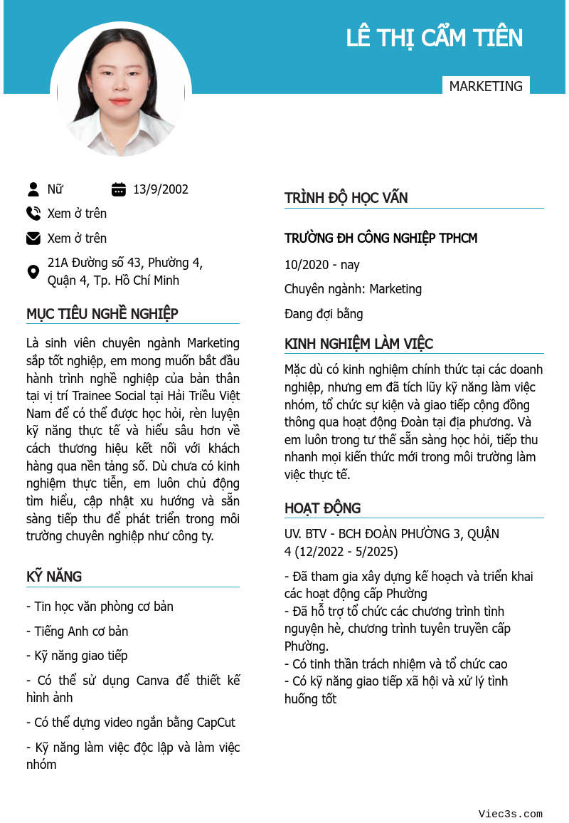CV ứng viên