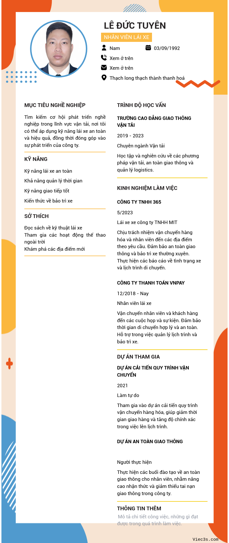 CV ứng viên