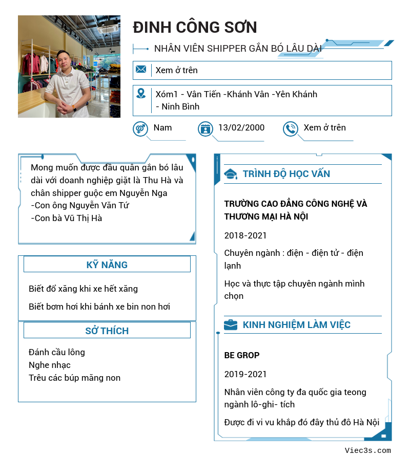 CV ứng viên