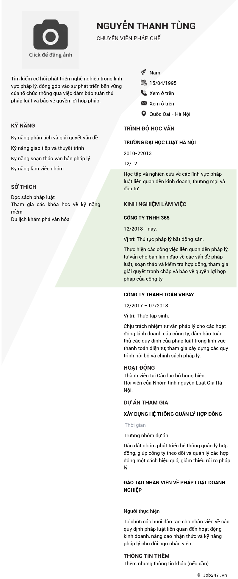 CV ứng viên