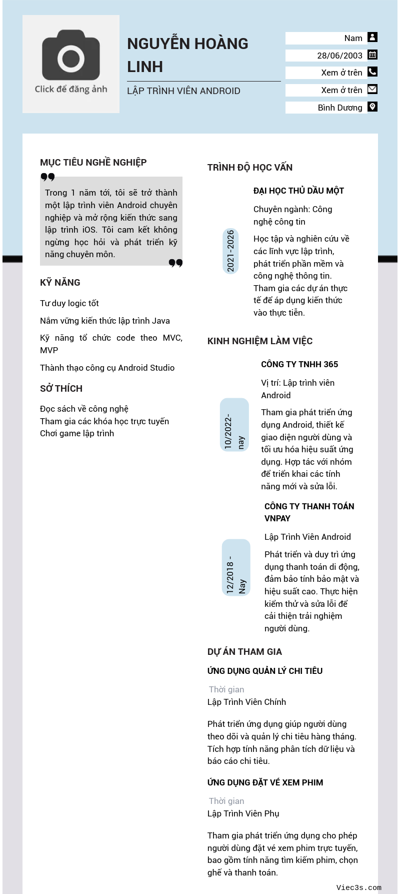 CV ứng viên