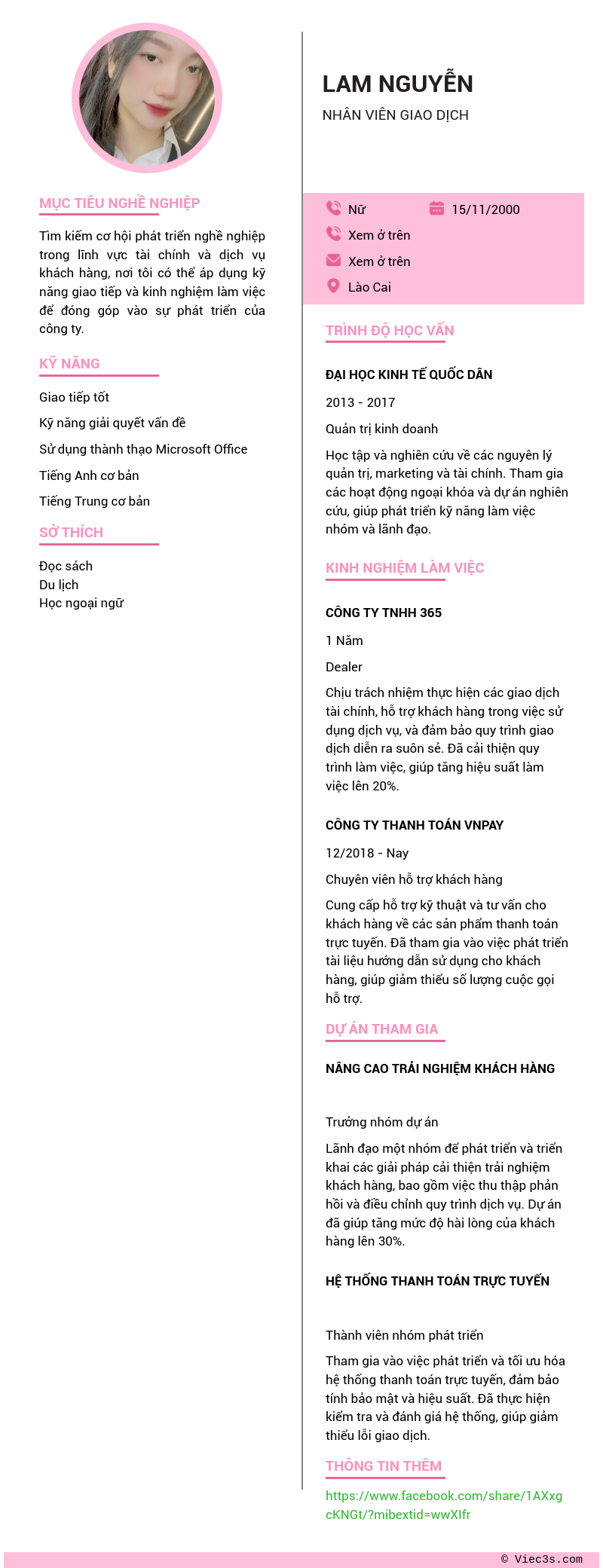 CV ứng viên