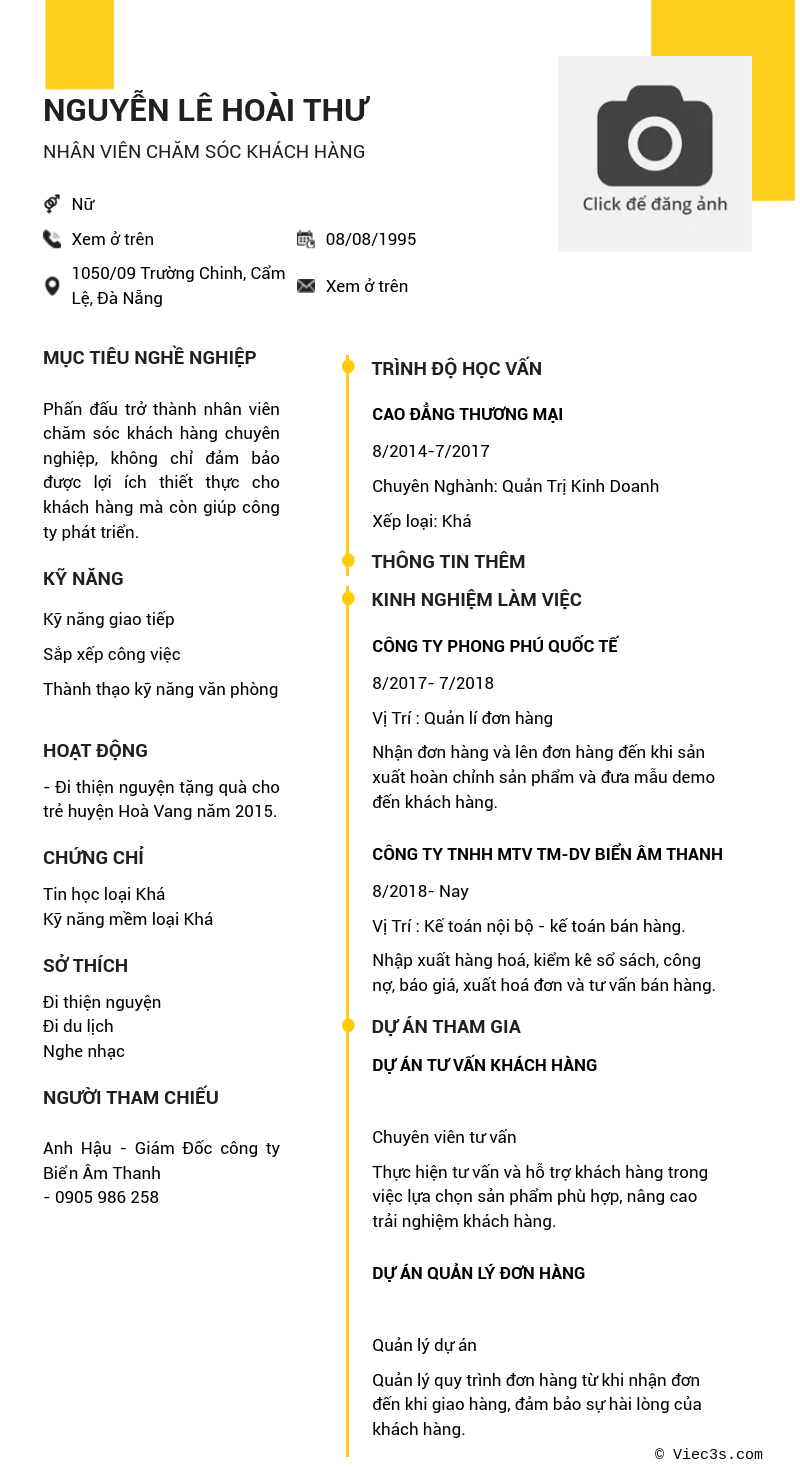CV ứng viên