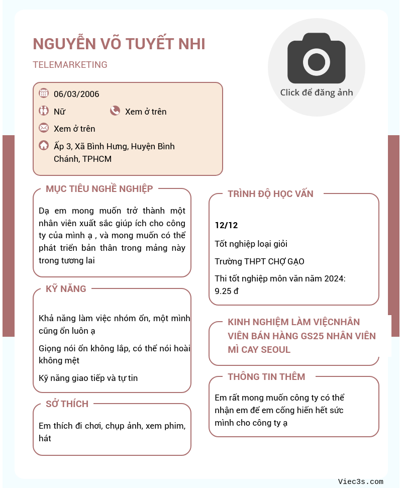 CV ứng viên