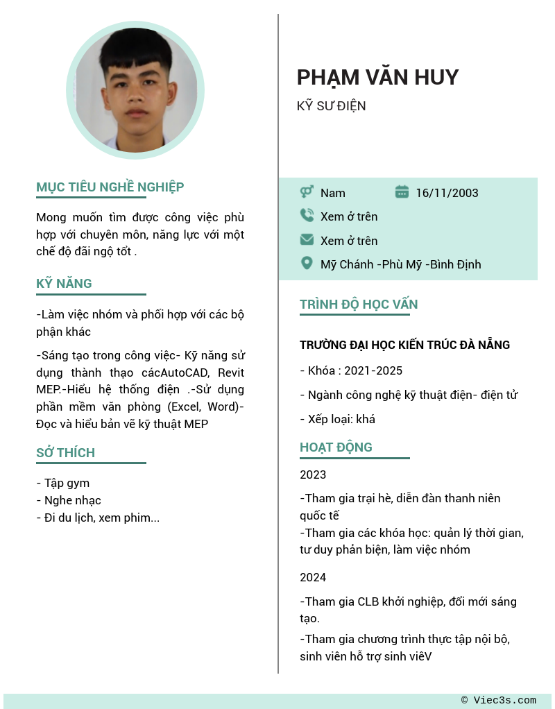 CV ứng viên