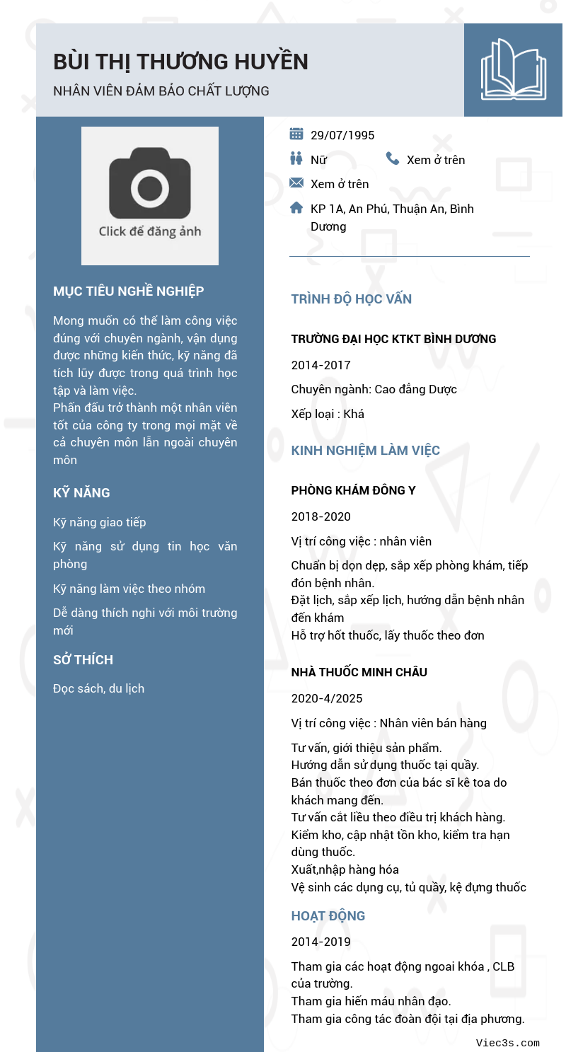 CV ứng viên