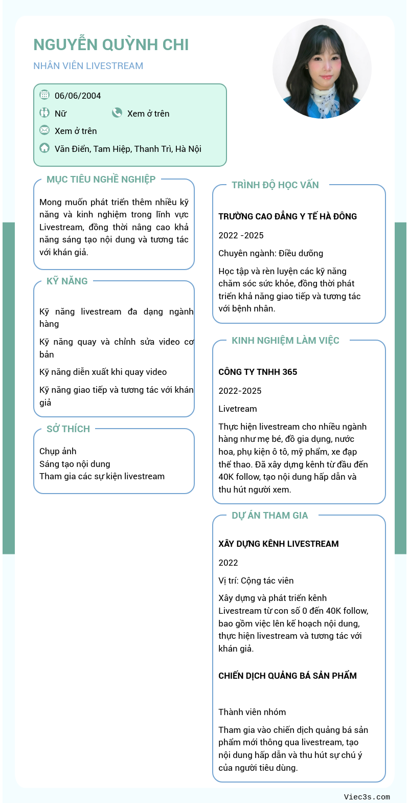 CV ứng viên