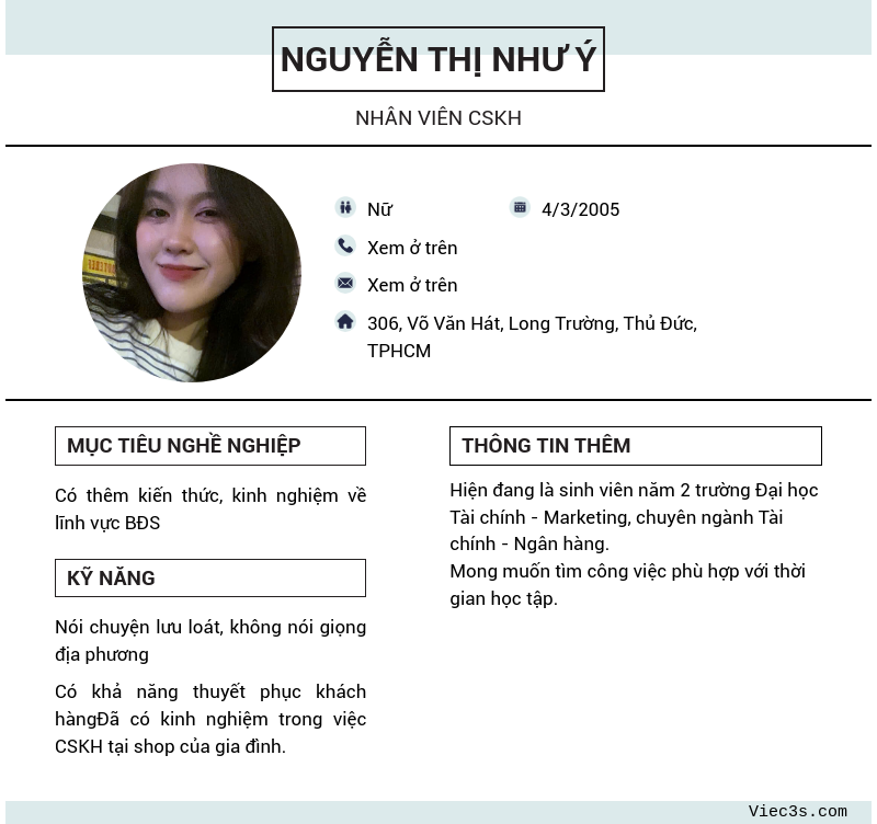 CV ứng viên