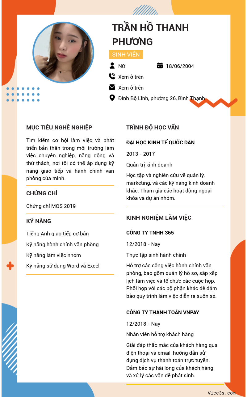 CV ứng viên