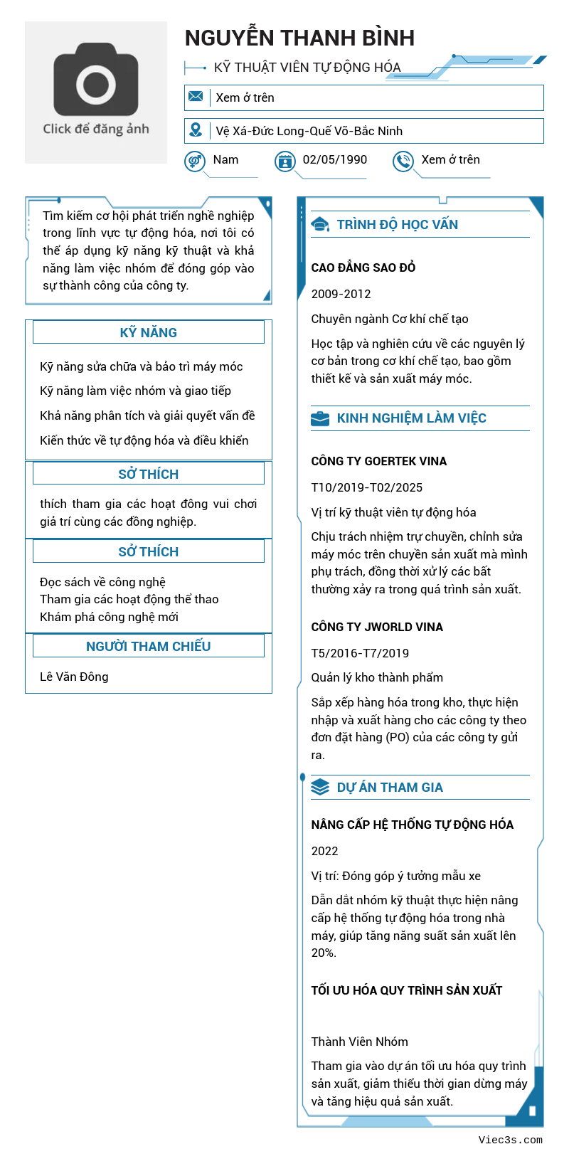 CV ứng viên