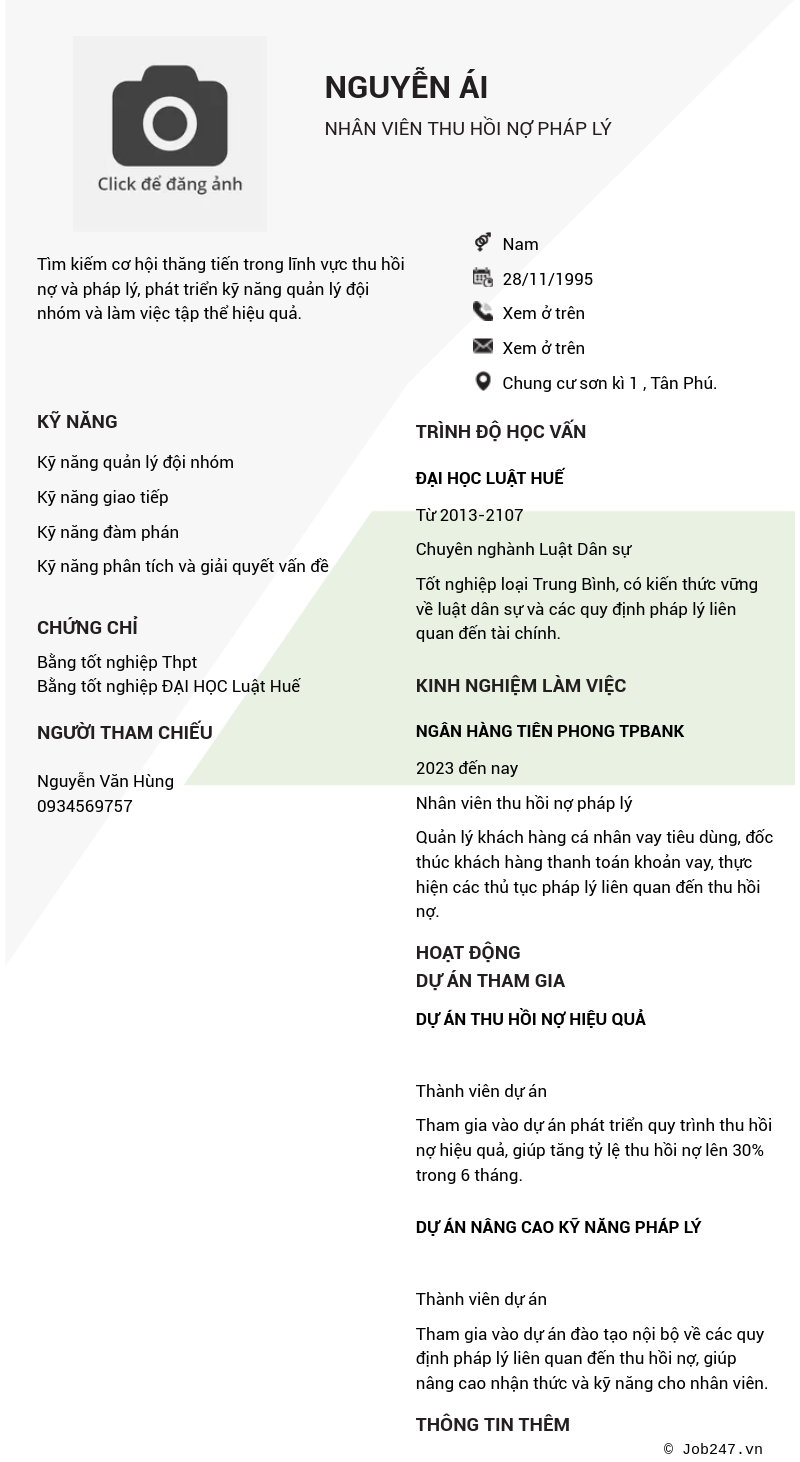 CV ứng viên