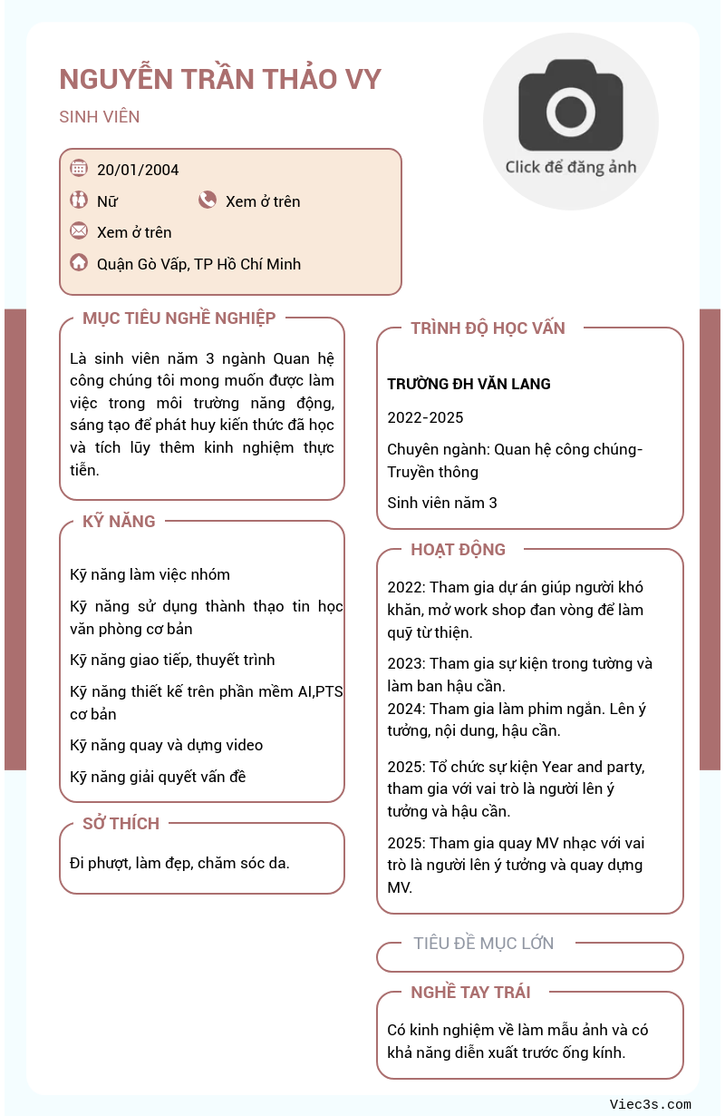 CV ứng viên