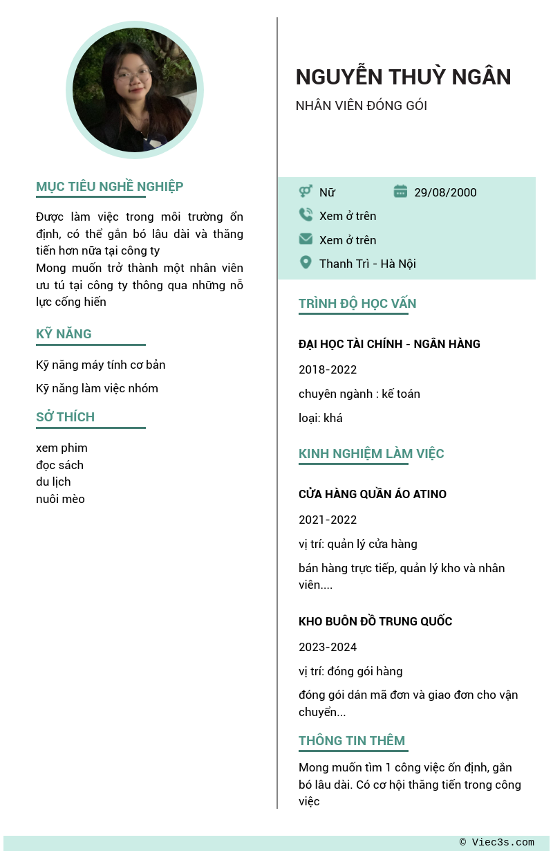 CV ứng viên