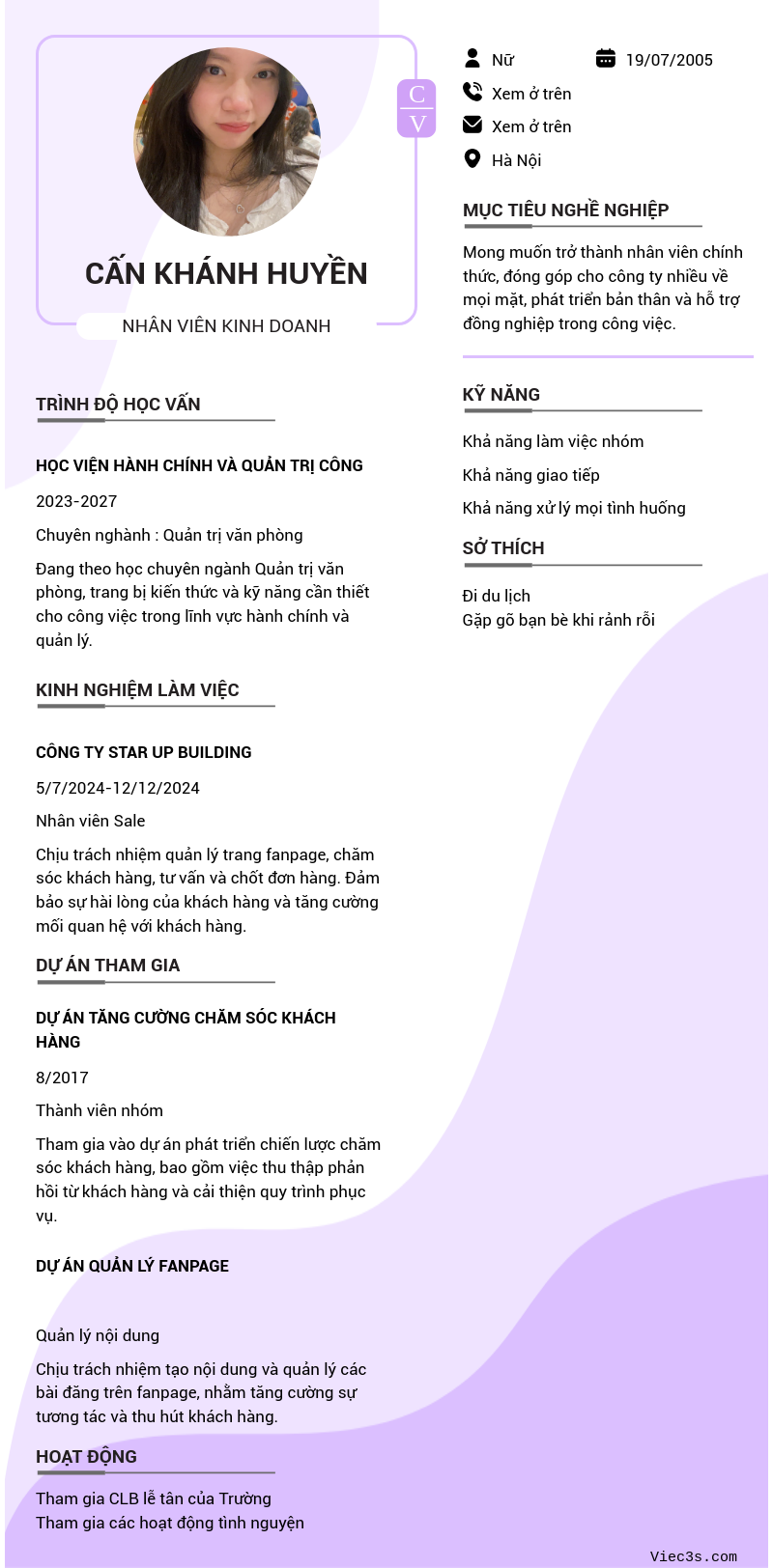 CV ứng viên
