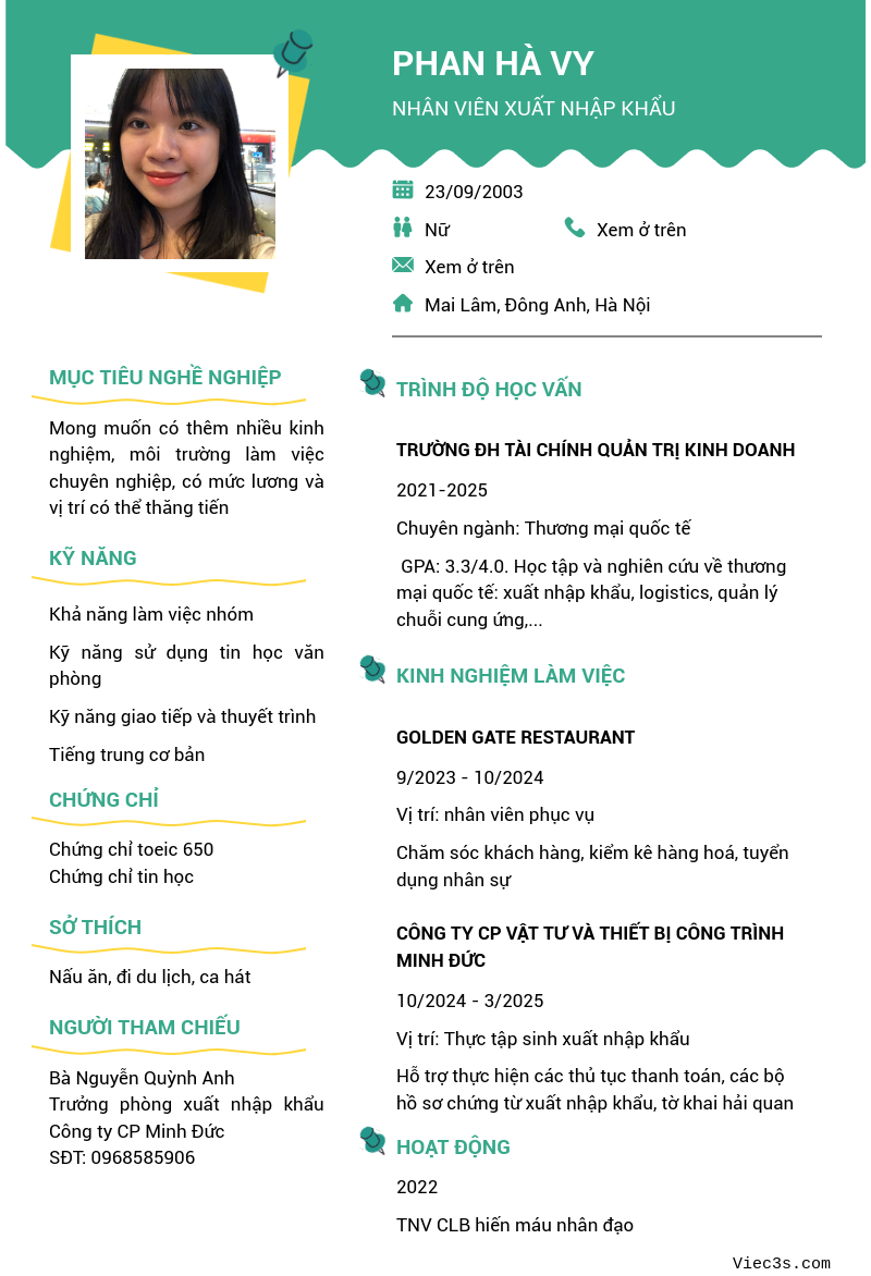 CV ứng viên