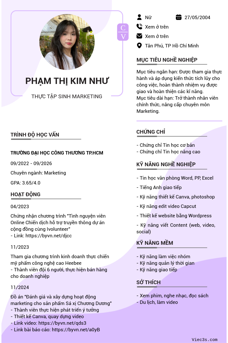 CV ứng viên