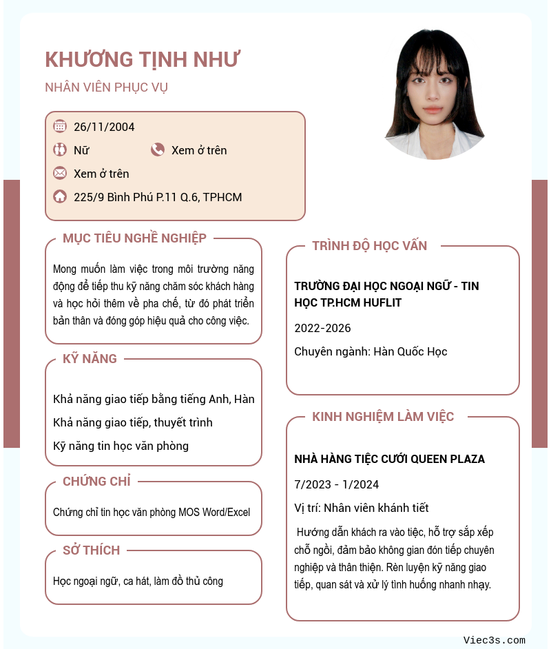 CV ứng viên