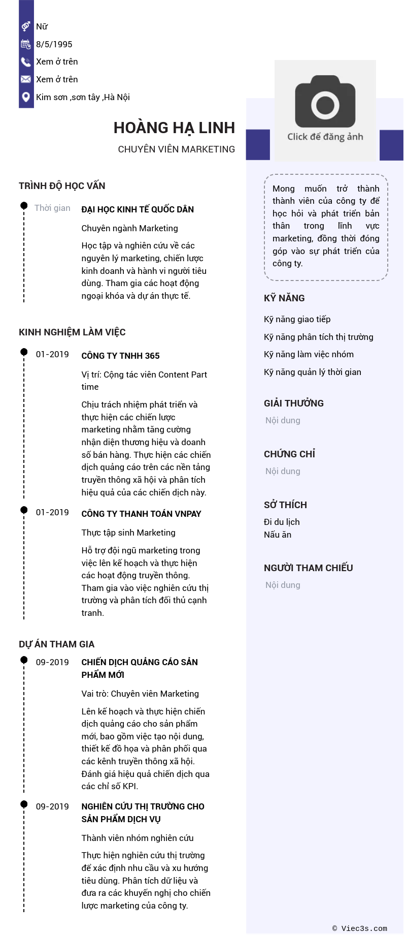 CV ứng viên